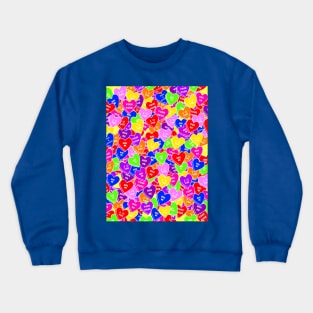 HAPPY Valentines Day Candy Hearts Crewneck Sweatshirt